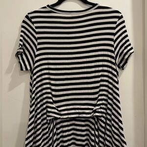 BSYM Women’s Black & White Tiered Dress Size M
